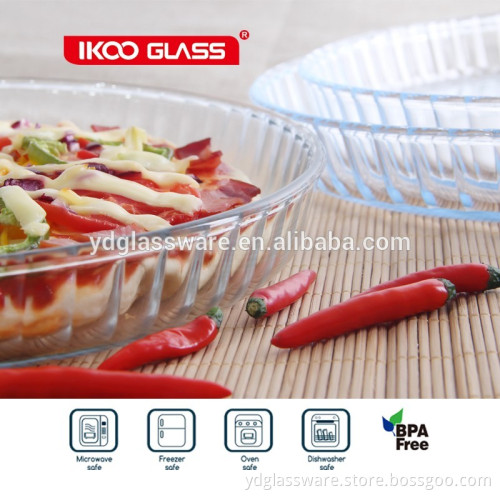 commercial round pyrex glass pizza plate